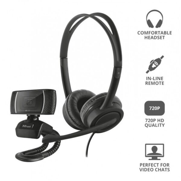 AURICULAR Y WEBCAM TRUST DOBA HOME OFFICE