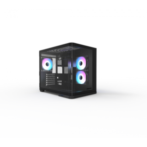 GABINETE GAMER RAIDMAX INFINITA i630 FISHTANK CURVED GLASS ARGB BLACK
