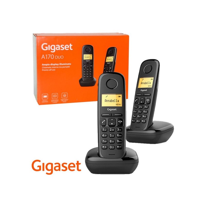 GIGASET TELEFONO INALAMBRICO A170 DUO BLACK