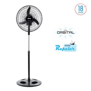 LILIANA VENTILADOR PIE 18 PARRILLA METALICA NEGRA ASPAS PLASTICAS VPRN18