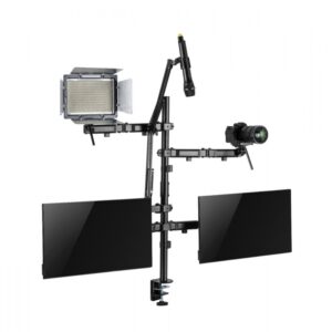 SOPORTE INTELAID DE ESCRITORIO  SETUP 2 MONI CAMARA CAM MIC LUZ IT-SDM