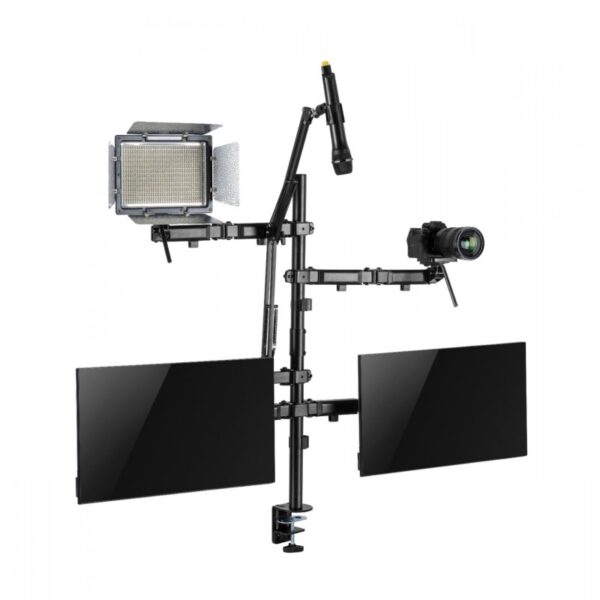 SOPORTE INTELAID DE ESCRITORIO  SETUP 2 MONI CAMARA CAM MIC LUZ IT-SDM