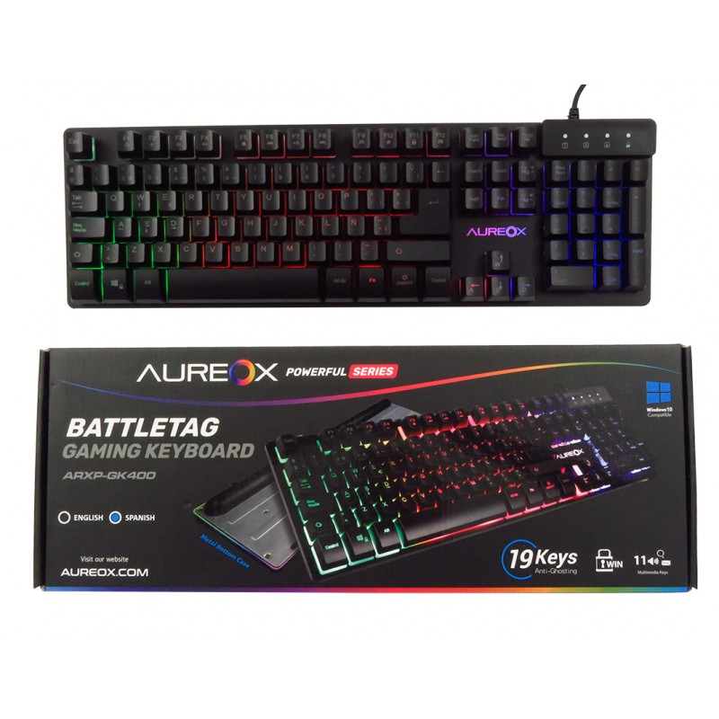 TECLADO AUREOX BATTLETAG GAMING GK400
