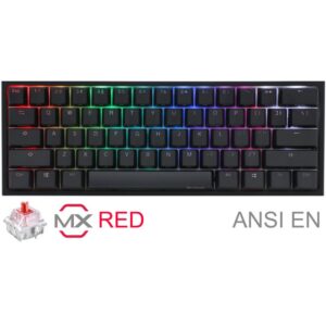 TECLADO GAMER DUCKY ONE 2 MINI RGB CHERRY MX RED DOUBLE SHOT PBT MECANICO