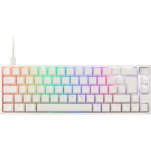 TECLADO GAMER DUCKY ONE 2 SF RGB WHITE SPEED ABS 65 MECANICO