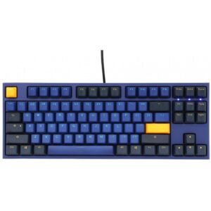 TECLADO MECANICO DUCKY ONE 2 TKL HORIZON TECLAS AZUL MARINO BLUE INTERRUPTOR INGLES PBT DOBLE DISPARO SIN COSTURAS ESTUCHE AZUL SIN LED