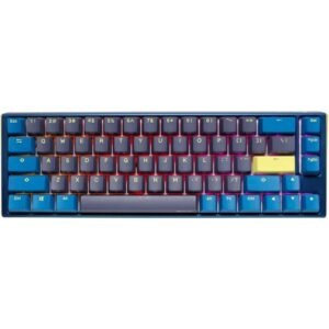 TECLADO MECANICO DUCKY ONE 3 DAYBREAK SF TECLAS AZULESCLEAR INTERRUPTOR INGLES PBT DOBLE DISPARO SIN COSTURAS CARCASA SUPERIOR AZUL CARCASA INFERIOR G