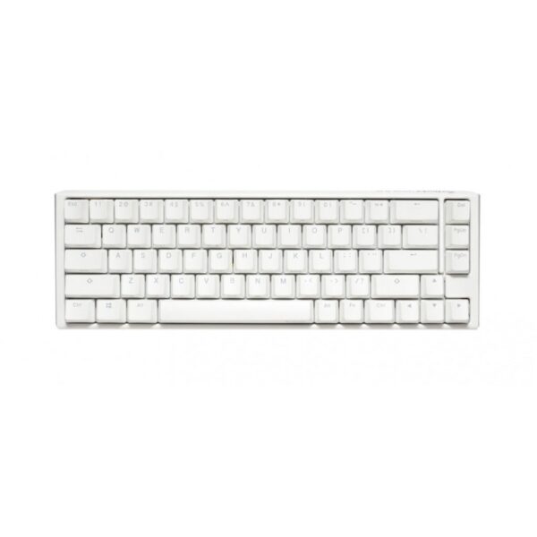 TECLADO MECANICO DUCKY ONE 3 SF TECLAS BLANCAS INTERRUPTOR MARRON INGLES PBT DOBLE DISPARO SIN COSTURAS