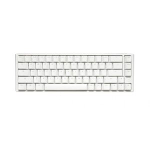 TECLADO MECANICO DUCKY ONE 3 SF TECLAS BLANCAS INTERRUPTOR ROJO INGLES PBT DOBLE DISPARO SIN COSTURAS ESTUCHE SUPERIOR BLANCO ESTUCHE INFERIOR BLANCO