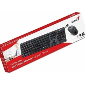 TECLADO + MOUSE WIRELESS y BT GENIUS SLIMSTAR 8230 BLACK