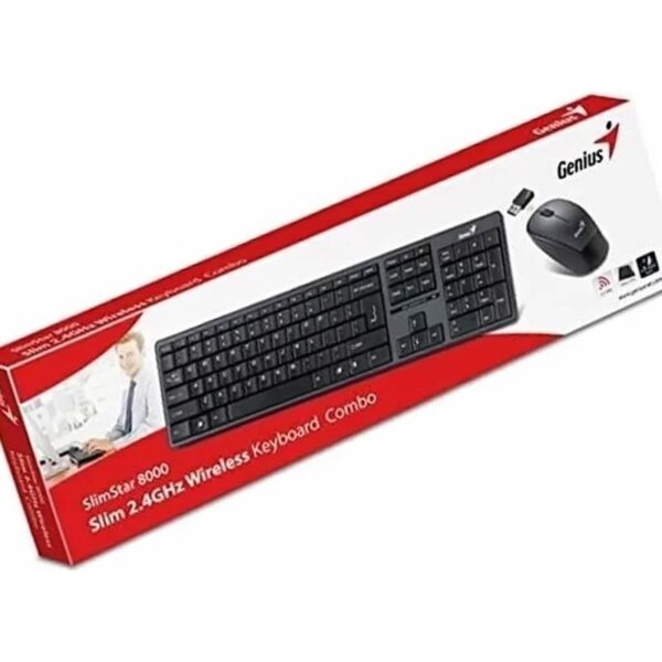 TECLADO + MOUSE WIRELESS y BT GENIUS SLIMSTAR 8230 BLACK