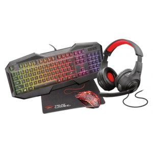 TRUST GAMING COMBO TECLADO  4EN1 GXT1180RW