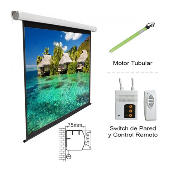 PANTALLA INTELAID PROYECTOR ELECTRICA 3 X 2.20 IT-PSE150