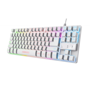 TECLADO TRUST THADO TKL ES WHITE GXT833W