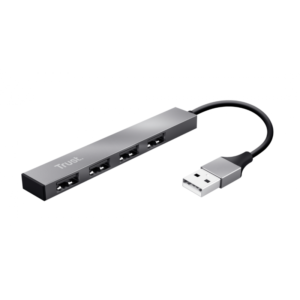 TRUST HALYX MINI HUB USB 4 PUERTOS  ALUMINIO